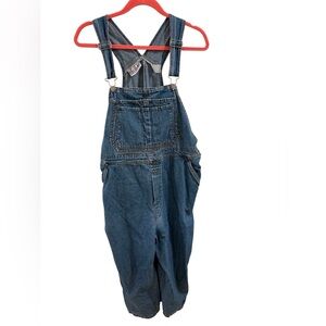 Bill Blass Jeans Blue Denim Bib Overalls ~ Size L ~ 90’s Y2K Style